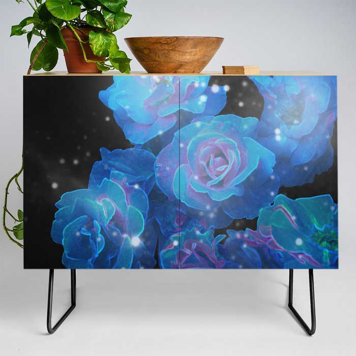 Blue Flowers Credenza