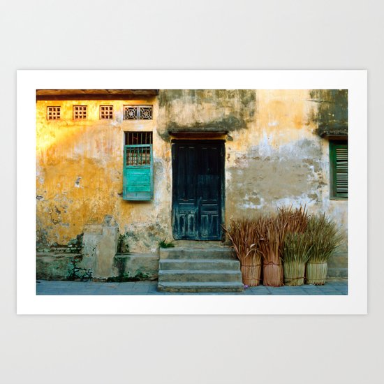 VIETNAMESE FACADE - HOI AN Art Print