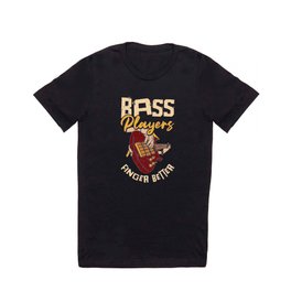 Bass Player Finger Bass Guitar Musician T Shirt
