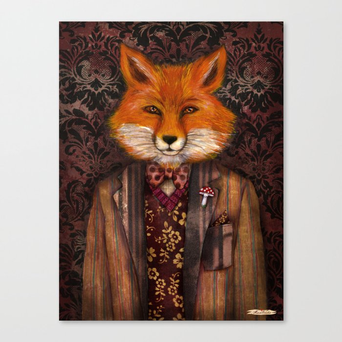 Portrait of the mysterious Lord Fox Canvas Print