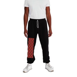 Moroccan Trellis (White & Maroon Pattern) Sweatpants