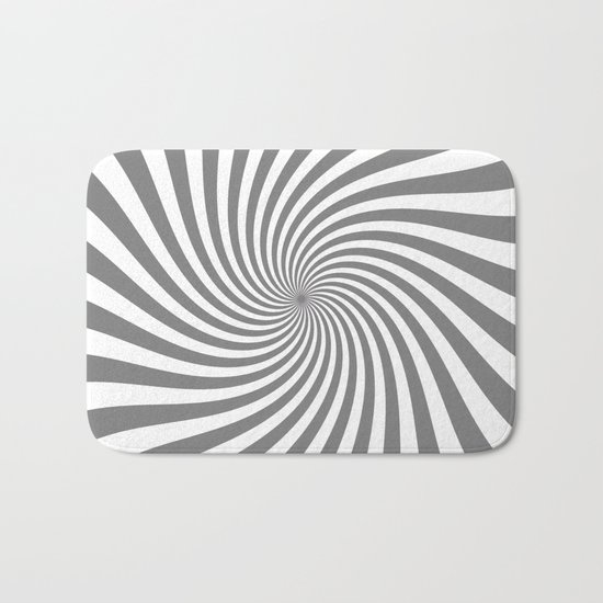 Swirl (Gray/White) Bath Mat