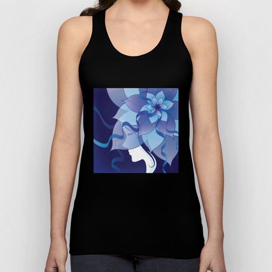The Lady in Blue Unisex Tank Top