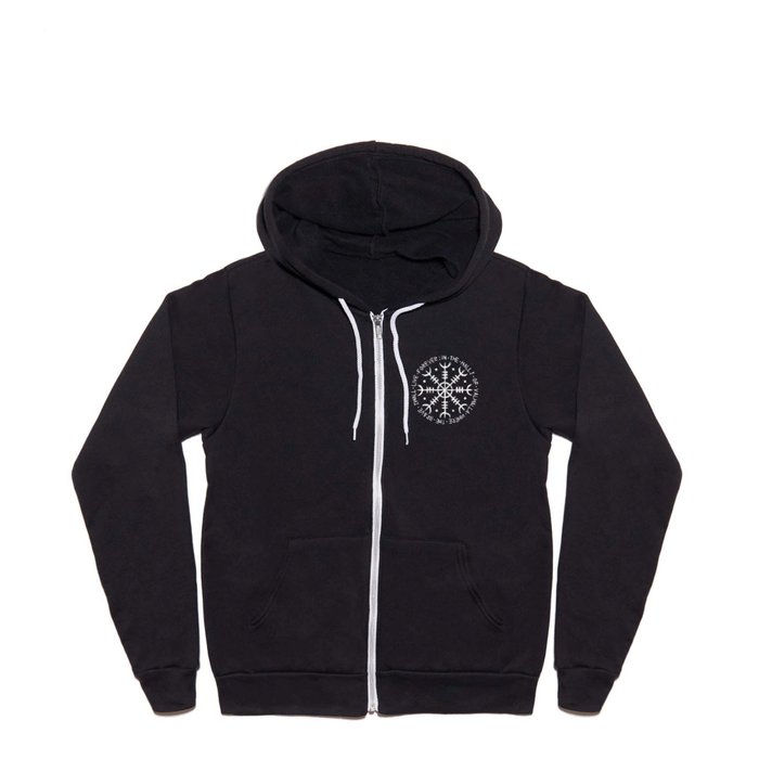 Helm Of Awe Viking Symbol Icelandic Culture Full Zip Hoodie by