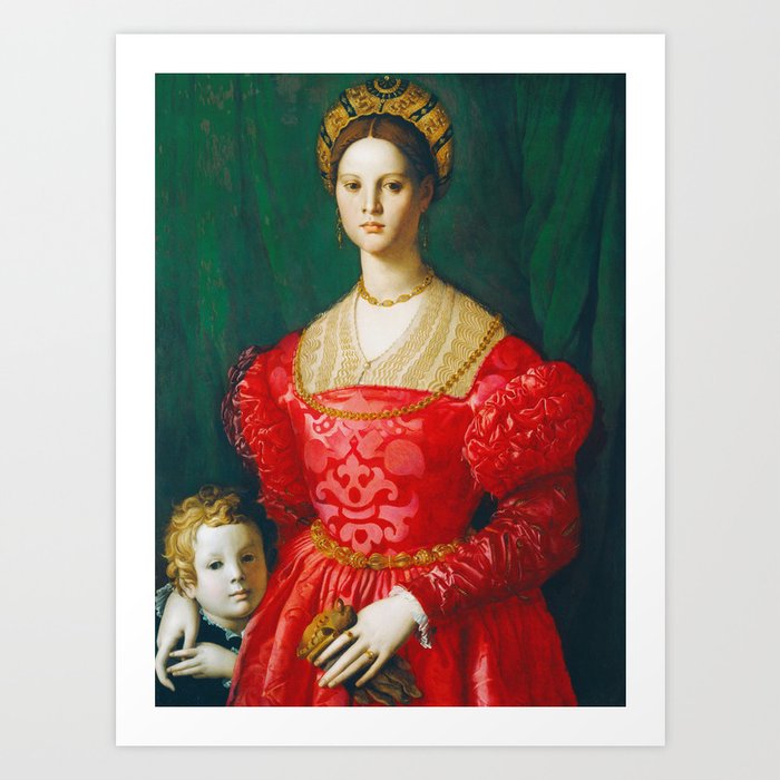 Agnolo Bronzino  -  A Young Woman And Her Little Boy Art Print