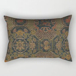 19th Century Chinese Silk Textile Rectangular Pillow
