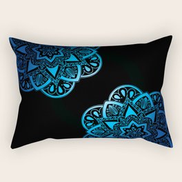 Simple floral blue mandella Rectangular Pillow