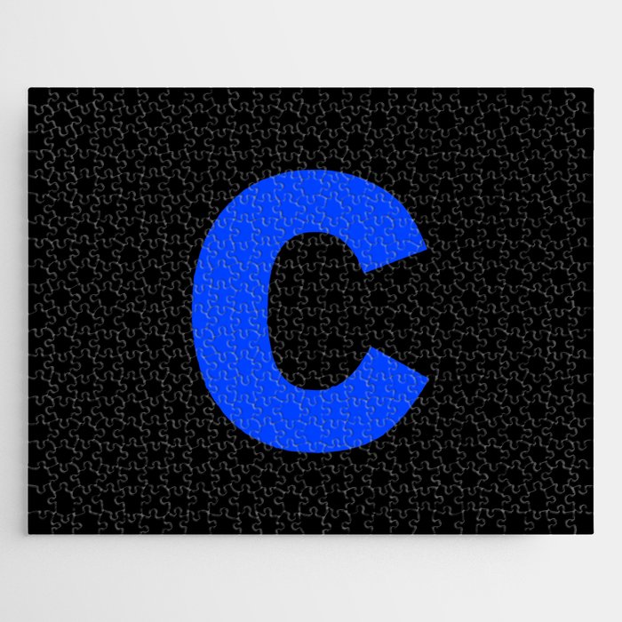 letter C (Blue & Black) Jigsaw Puzzle