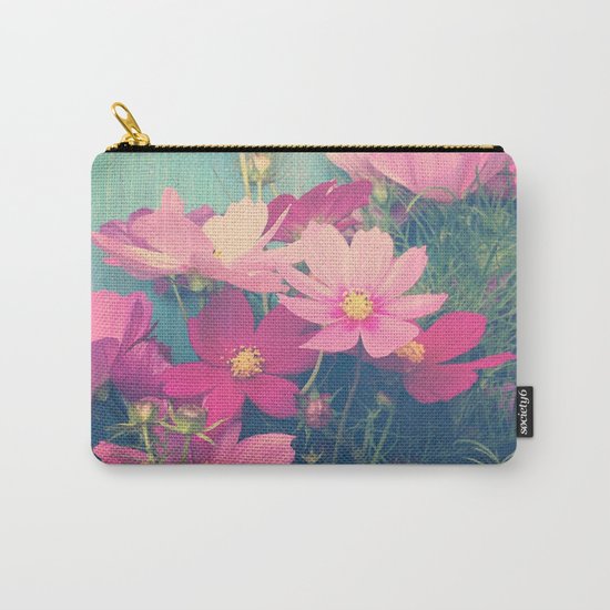 Pink Cosmos Carry-All Pouch