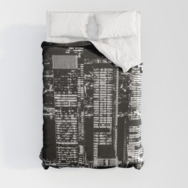 NYC Black and White Duvet Cover