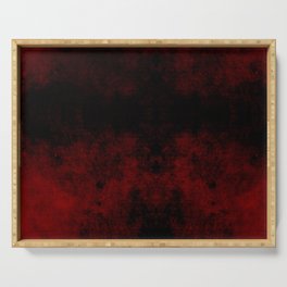 Dark Red Shapes Serving Tray