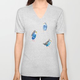 Blue Canaries V Neck T Shirt
