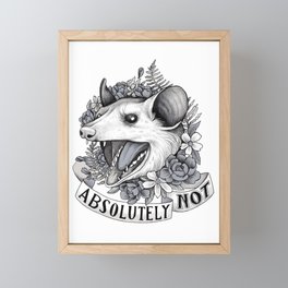 Nope Possum Framed Mini Art Print