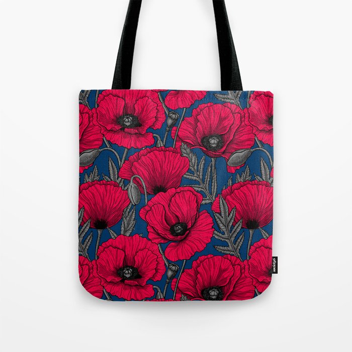 Night poppy garden  Tote Bag