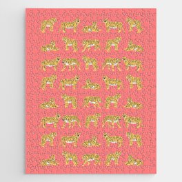 Year of the Tiger in Vibrant Coral Jigsaw Puzzle