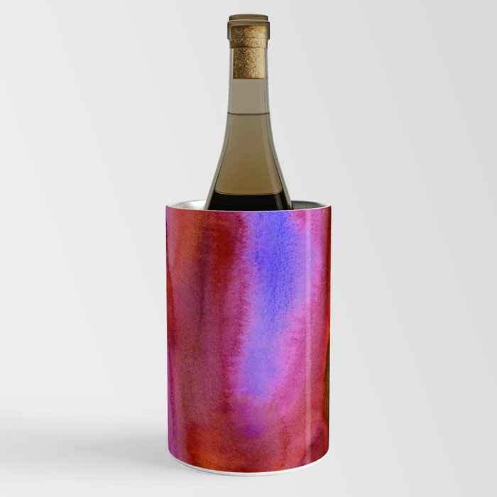 Abstract Watercolor: Lava Lamp (red/purple) Wine Chiller