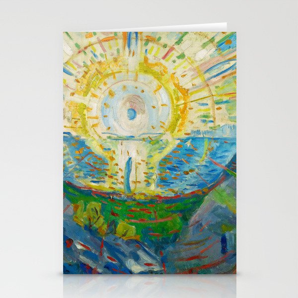 The Sun, 1912 by Edvard Munch Stationery Cards