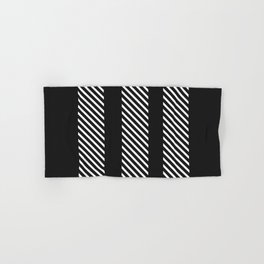 Modern Simple Black White Geometric Stripes Hand & Bath Towel