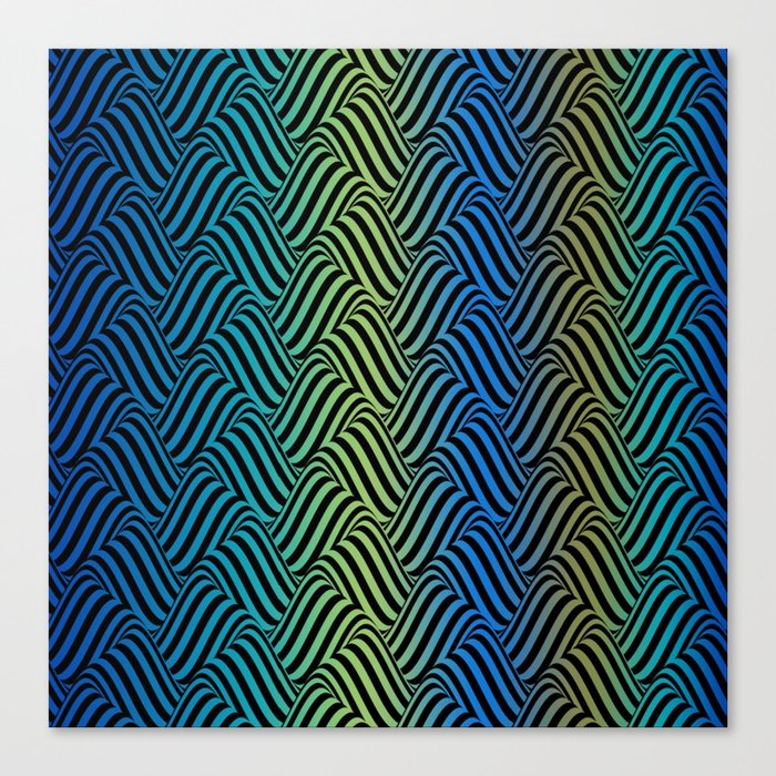 Illusion Art - Dark Blue Canvas Print