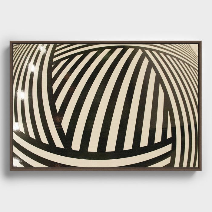 Black & White Patterned Wall Framed Canvas