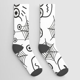 Halloween Pattern Background Socks