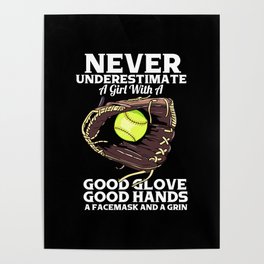 Girl With A Good Glove Poster