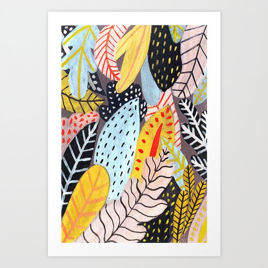 Pastel Jungle Art Print