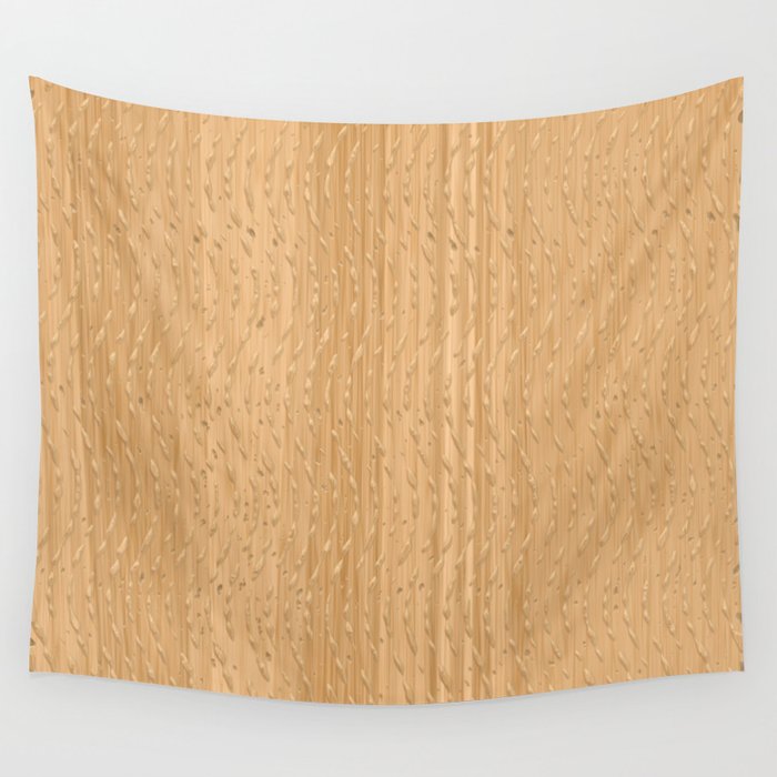 Light brown engraved wood board Wall Tapestry