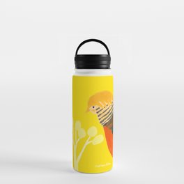 Bird and Tree - on Yellow Water Bottle