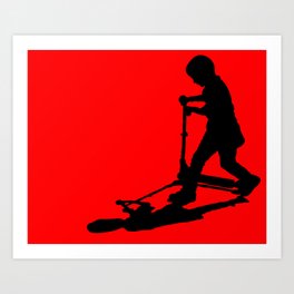 Scooting Art Print