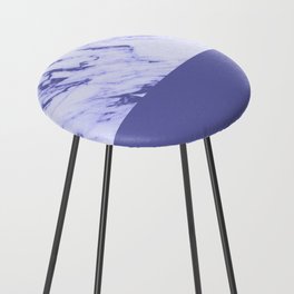 Very Peri 2022 Color Of The Year Periwinkle White Marble Counter Stool