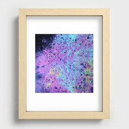 Purple Kecleon Paint Pour Recessed Framed Print