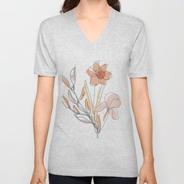 Daffodil and Iris V Neck T Shirt