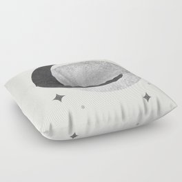Moon Sparkle BW - Celestial Floor Pillow