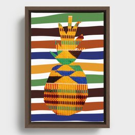 African Pineapple Fruit Art Framed Canvas