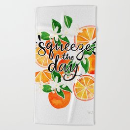 Squeeze the Day - Oranges Beach Towel
