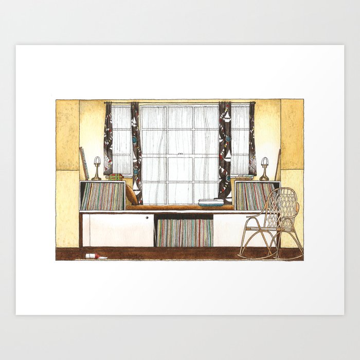 Suzy's Record Collection Art Print