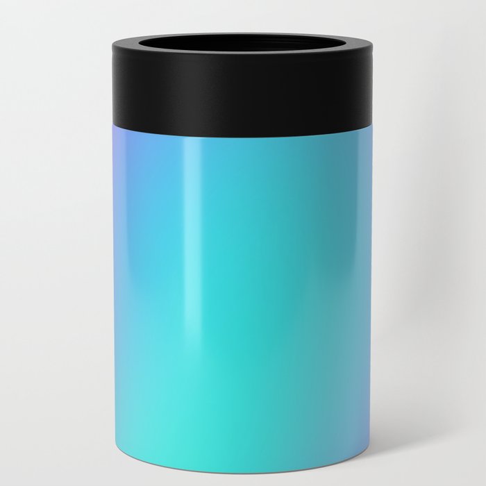 Fuchsia Purple Aqua Gradient Can Cooler