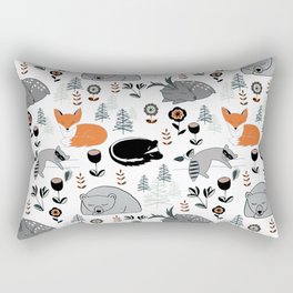 Woodland Nap Time Rectangular Pillow