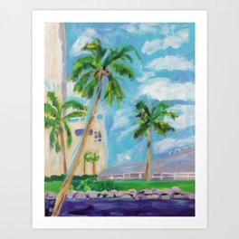 city of palms Art Print