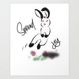 Springing Bunny - Spread Joy Art Print