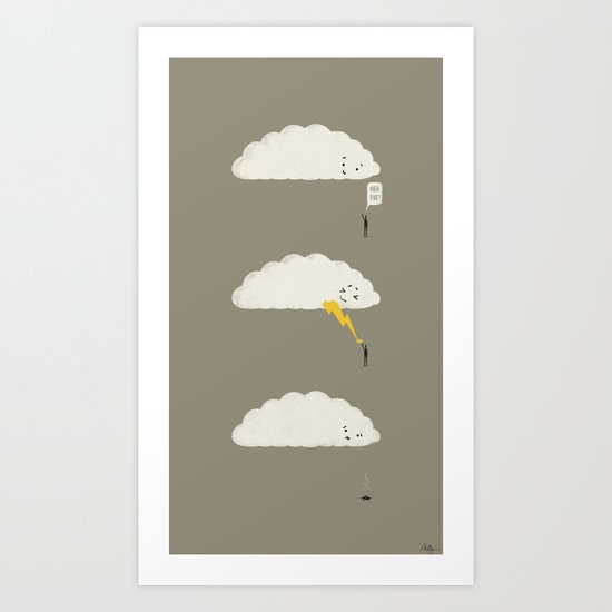 Cloud High Five Art Print