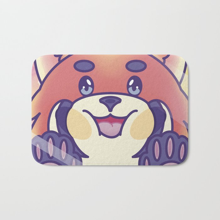 Red Panda Hello Bath Mat