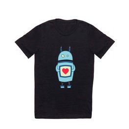 Cute Clumsy Robot With Heart T Shirt