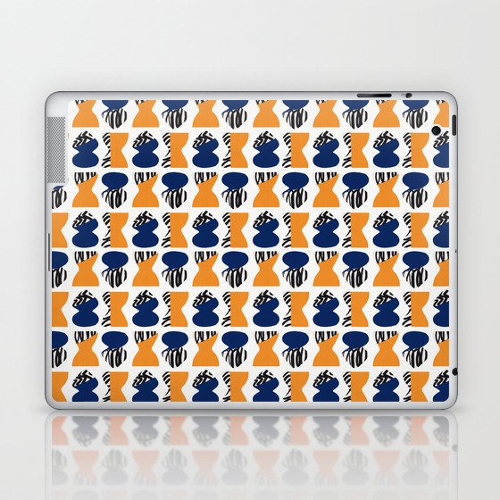 Repeat pattern blue and yellow  Laptop & iPad Skin