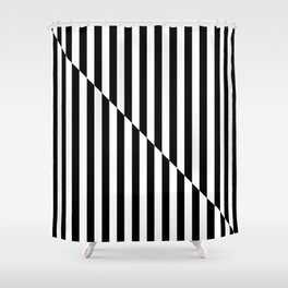 RETRO TELEVISION (BLACK-WHITE) Shower Curtain