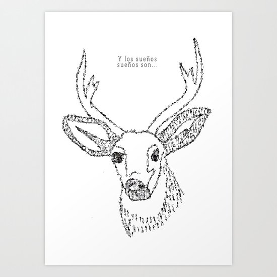 The deer Art Print
