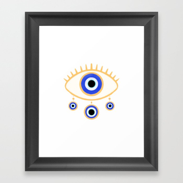 Evil Eye Amulet Charm Framed Art Print