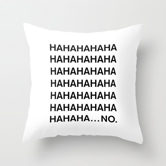 HAHA Throw Pillow