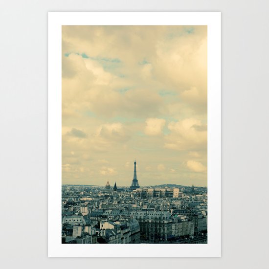 Paris In Blue Art Print